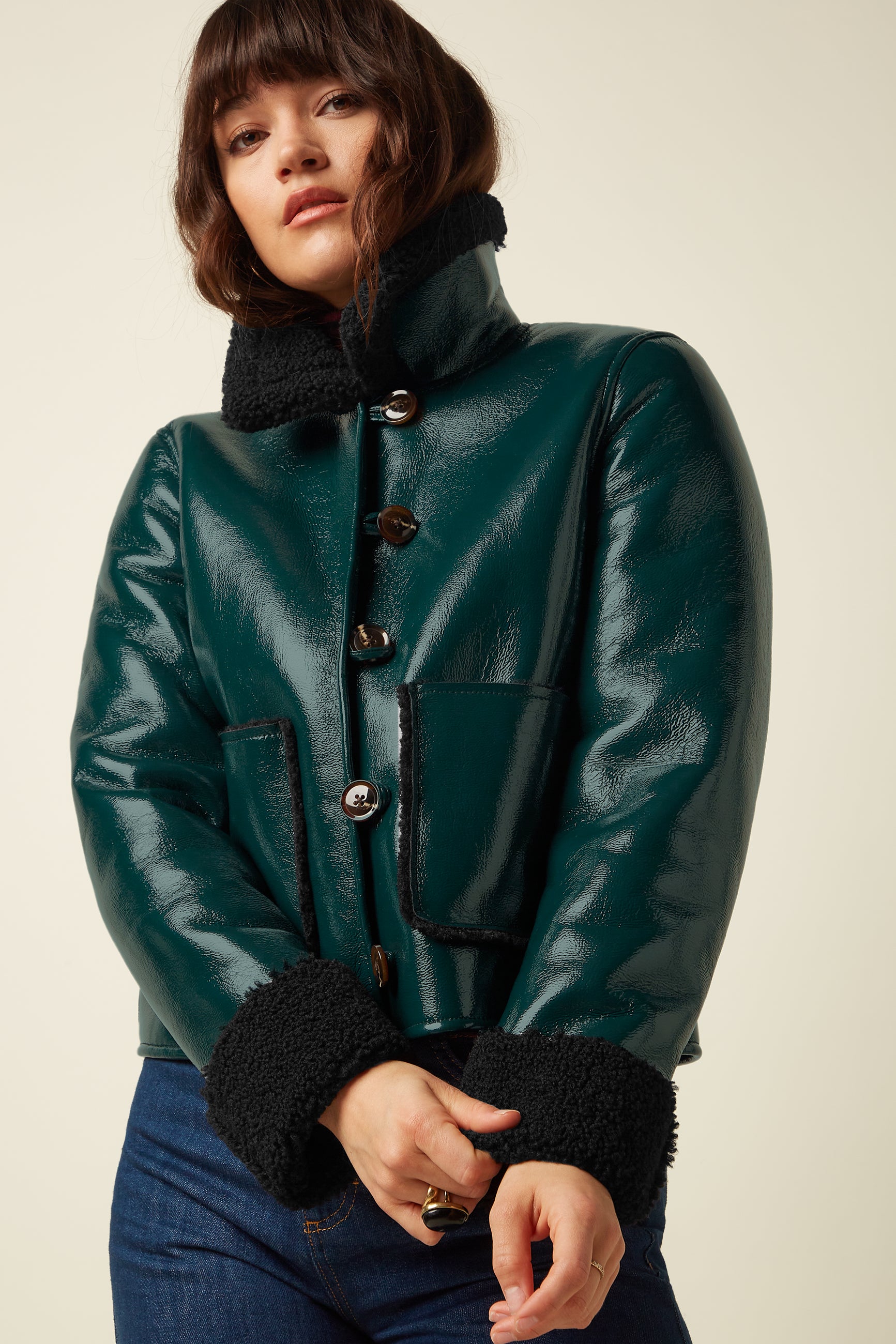 Dina Jacket Shine - Alpine Green