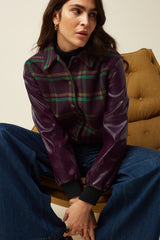 Billie Baseball Jacket Vera Check - Porto Red