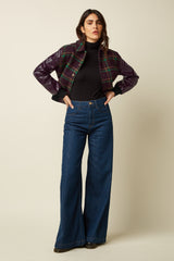 Billie Baseball Jacket Vera Check - Porto Red