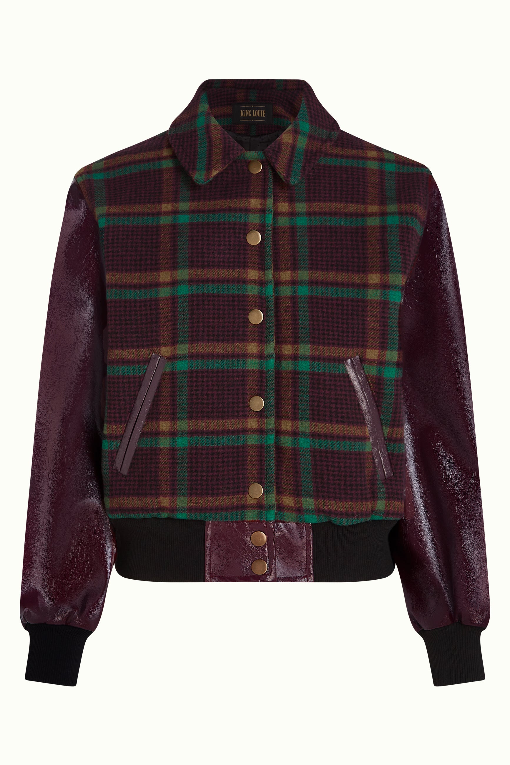 Billie Baseball Jacket Vera Check - Porto Red