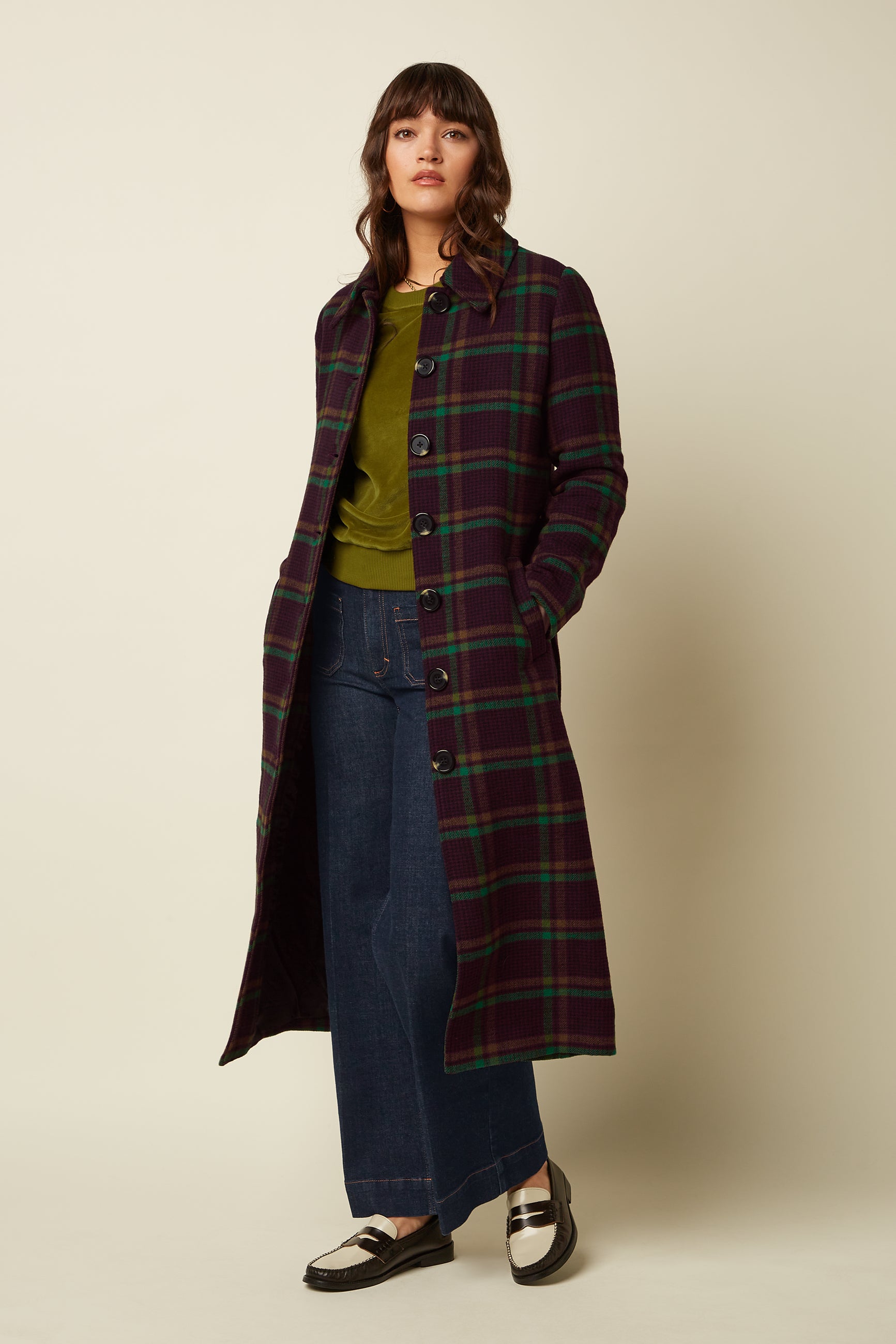 Arabella Coat Vera Check - Porto Red