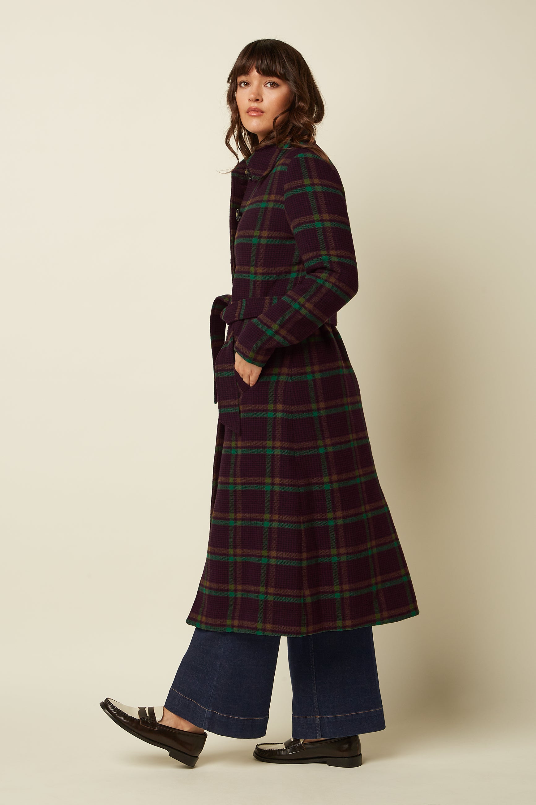 Arabella Coat Vera Check - Porto Red