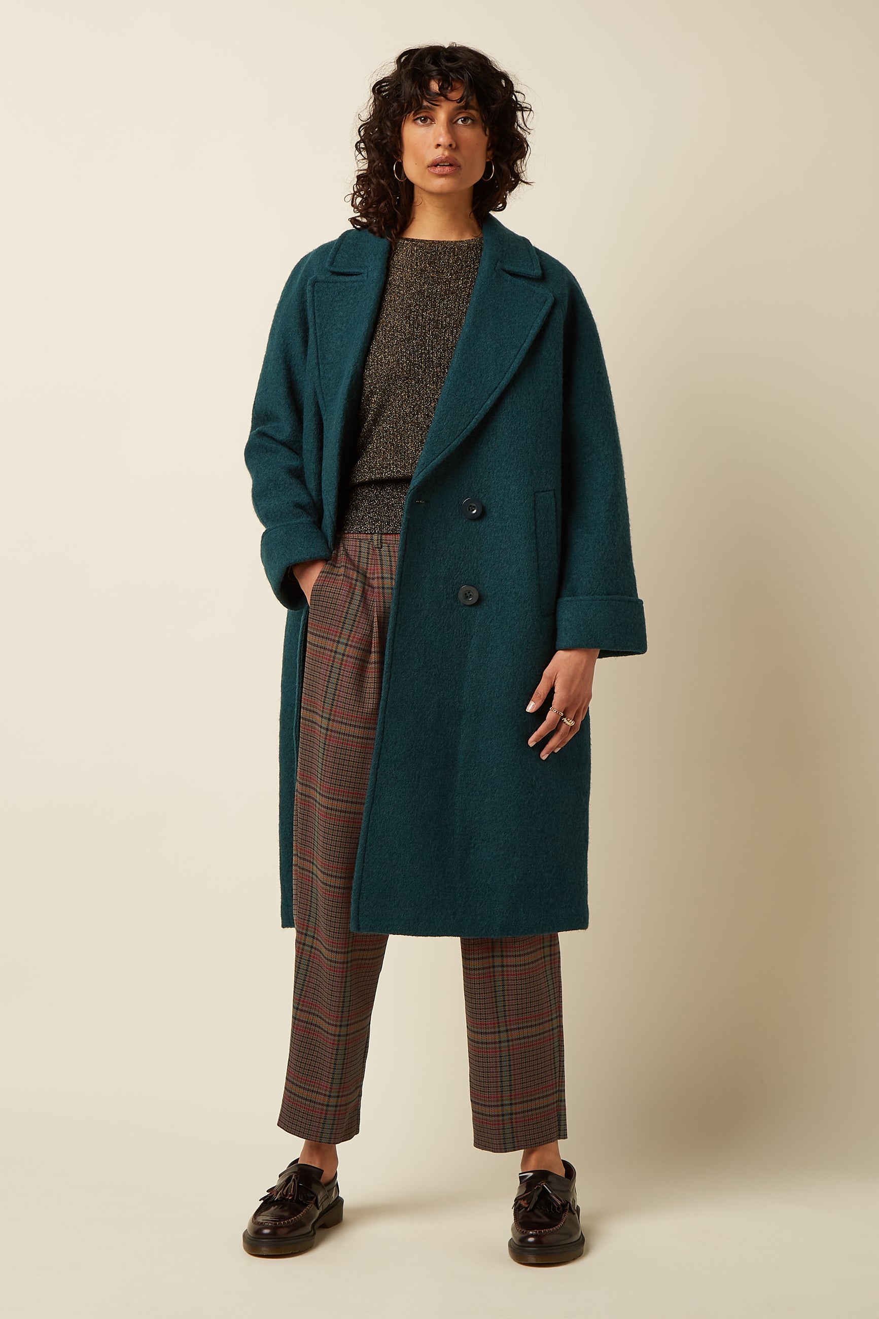 Amelie Coat Long Kennedy - Urban Green