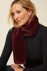 Scarf Silver Fur - Porto Red