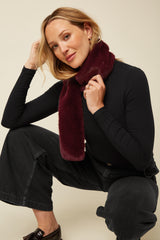 Scarf Silver Fur - Porto Red