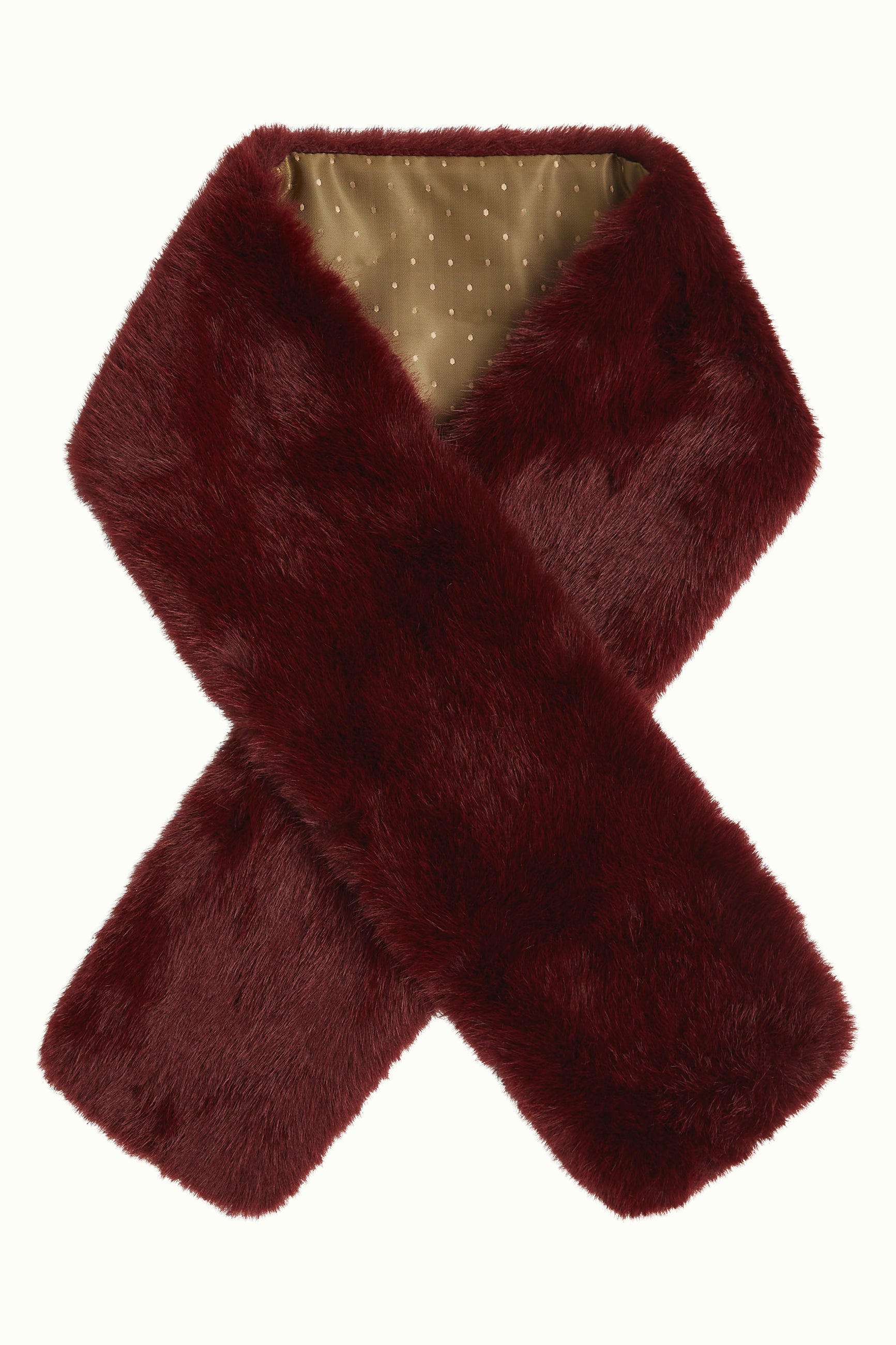 Scarf Silver Fur - Porto Red