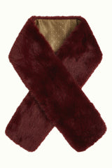 Scarf Silver Fur - Porto Red