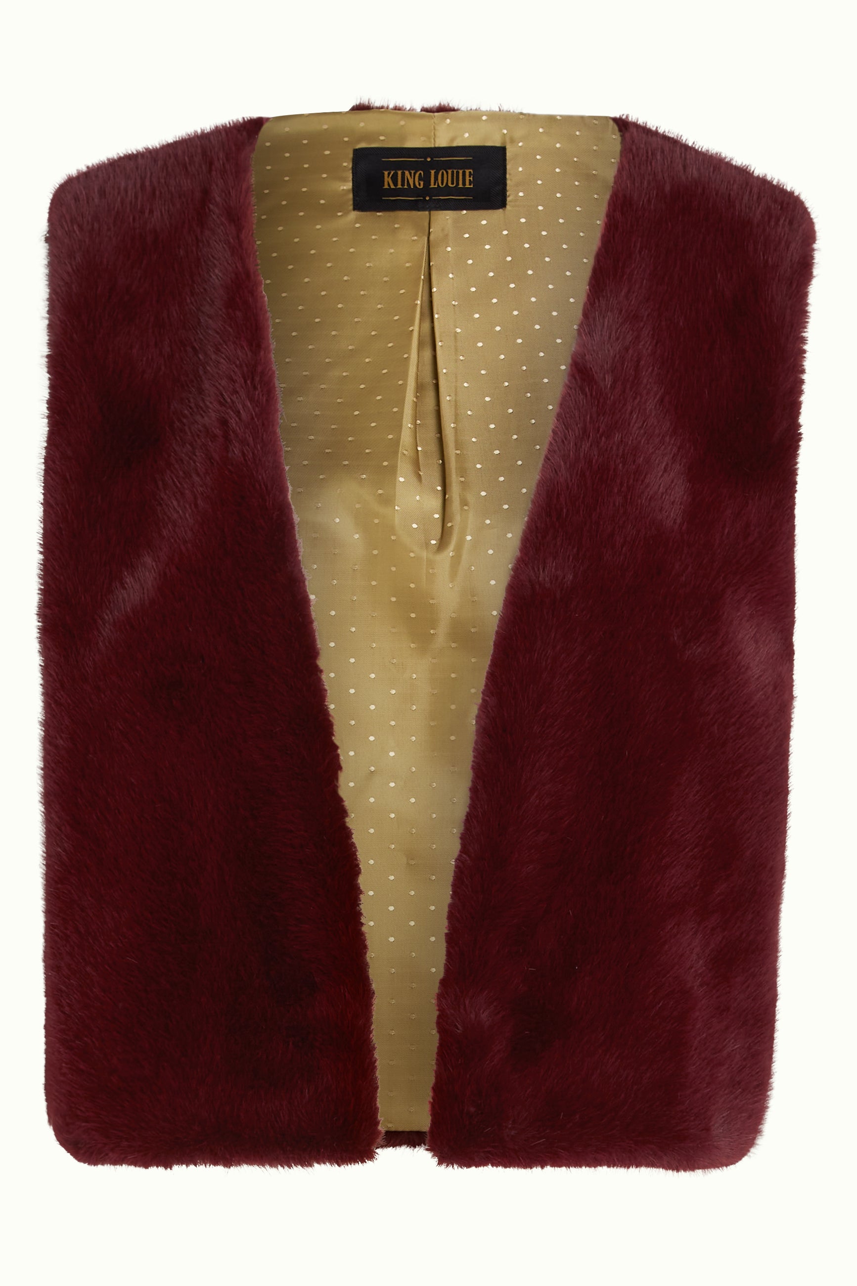 Viva Gilet Silver Fur - Porto Red