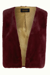 Viva Gilet Silver Fur - Porto Red