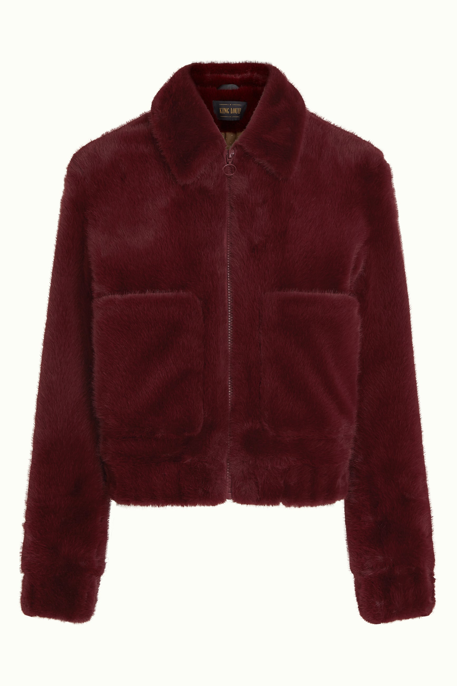 Isla Jacket Silver Fur - Porto Red