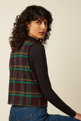 Cissy Gilet Vera Check - Porto Red