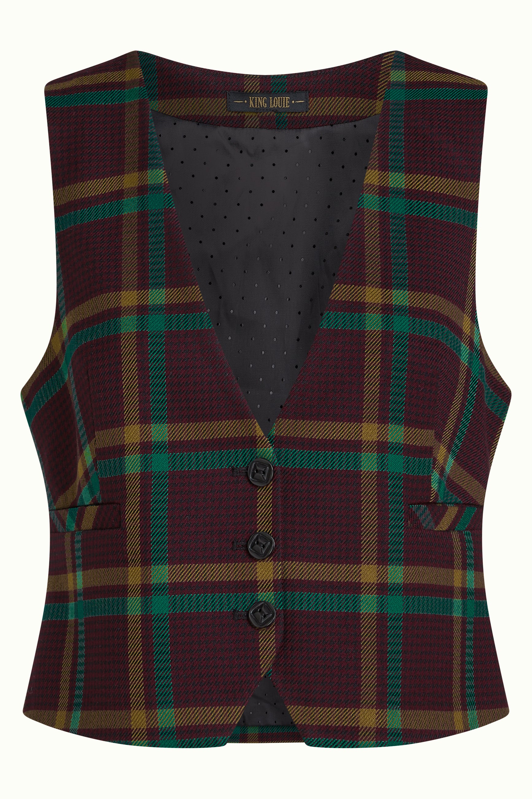 Cissy Gilet Vera Check - Porto Red