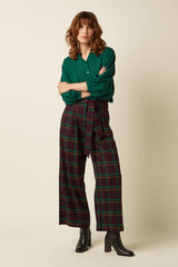 Ava Pants Vera Check - Porto Red