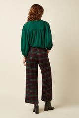 Ava Pants Vera Check - Porto Red