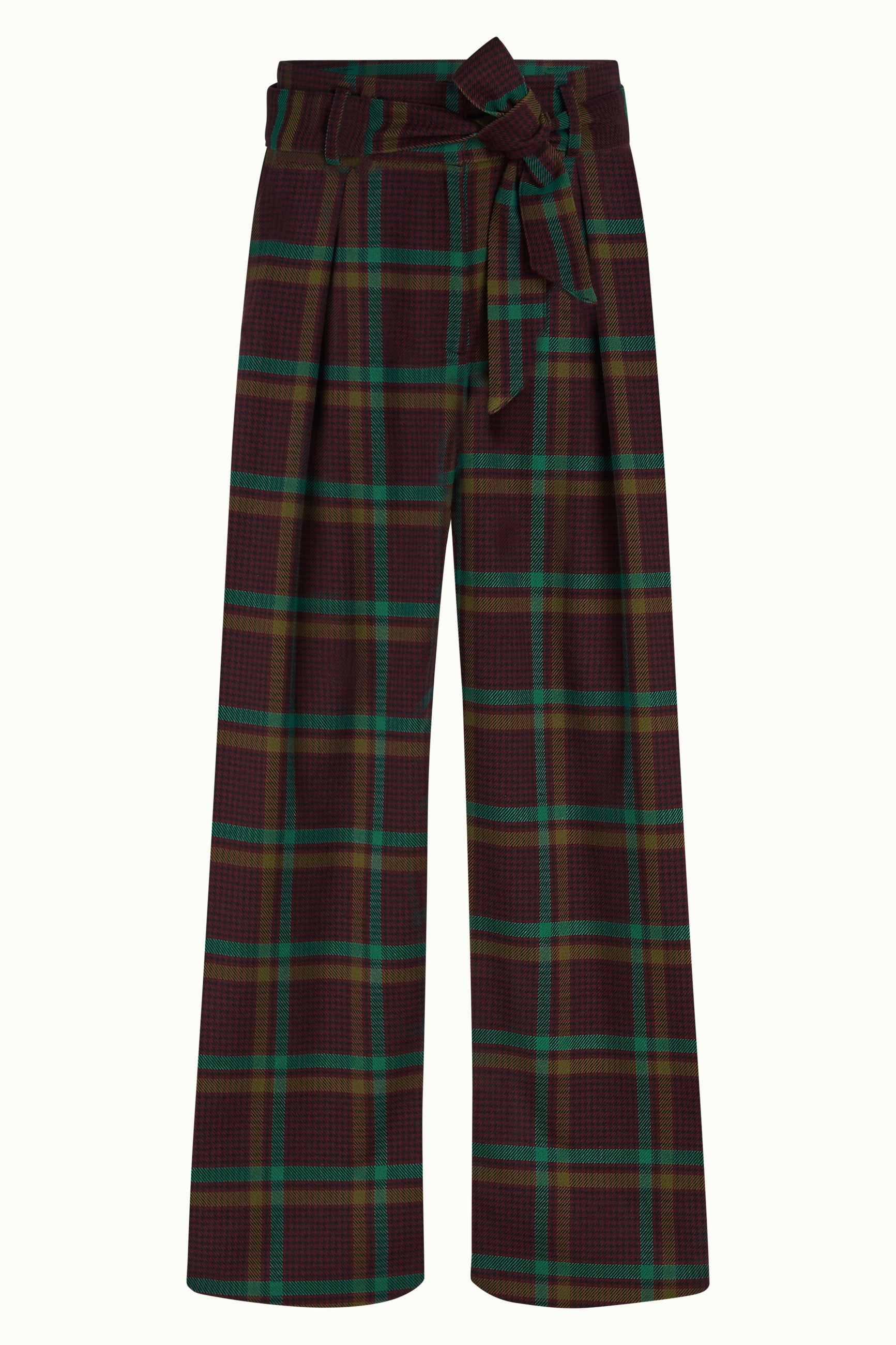Ava Pants Vera Check - Porto Red