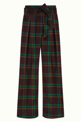 Ava Pants Vera Check - Porto Red