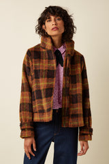 Varna Jacket Aloha Check - Spicy Brown