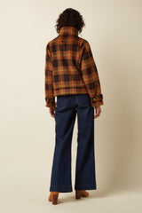 Varna Jacket Aloha Check - Spicy Brown