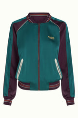 Bomber Jacket Dusk Satin - Grape Red