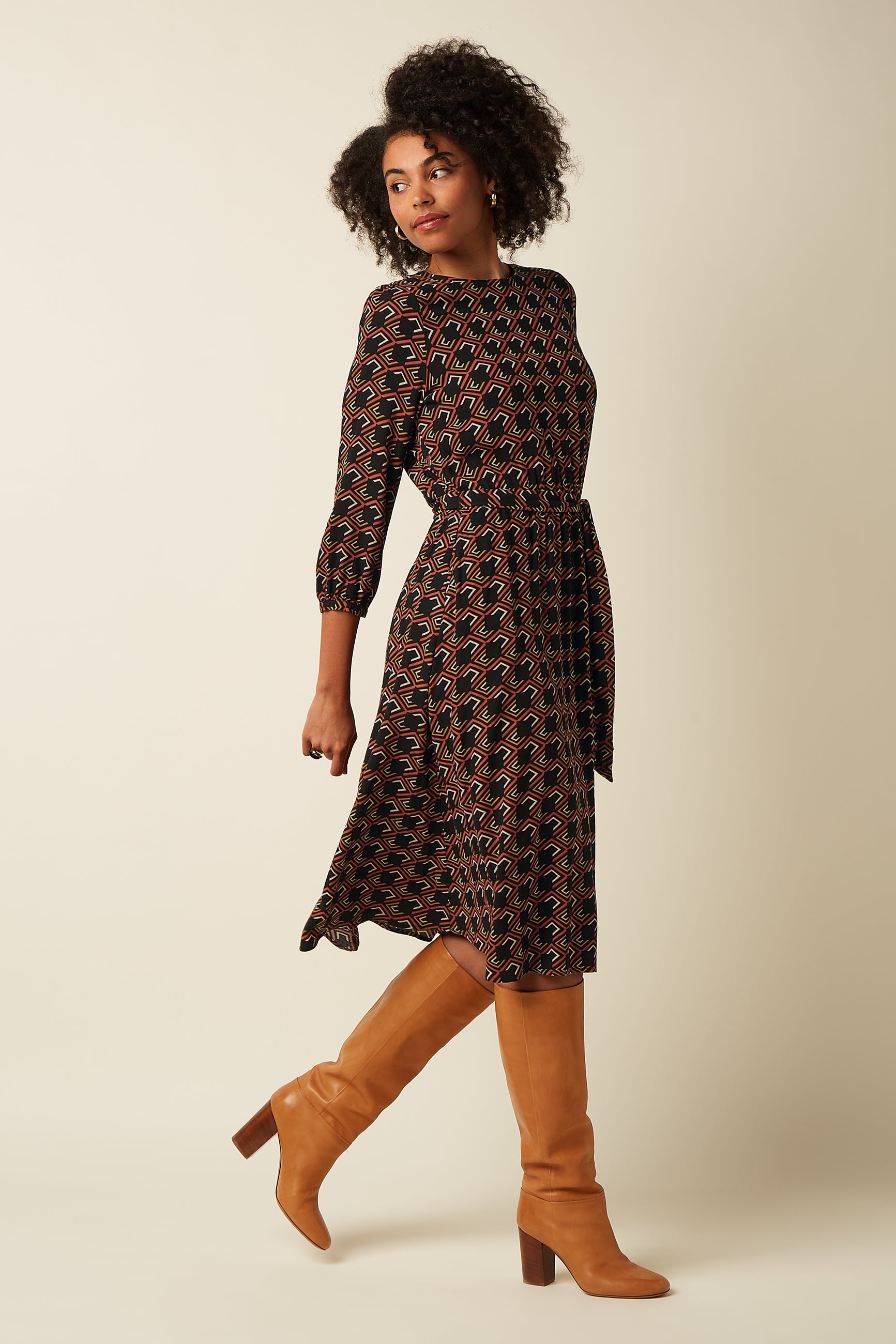 Betty Dress Loose Fit Calou - Spicy Brown