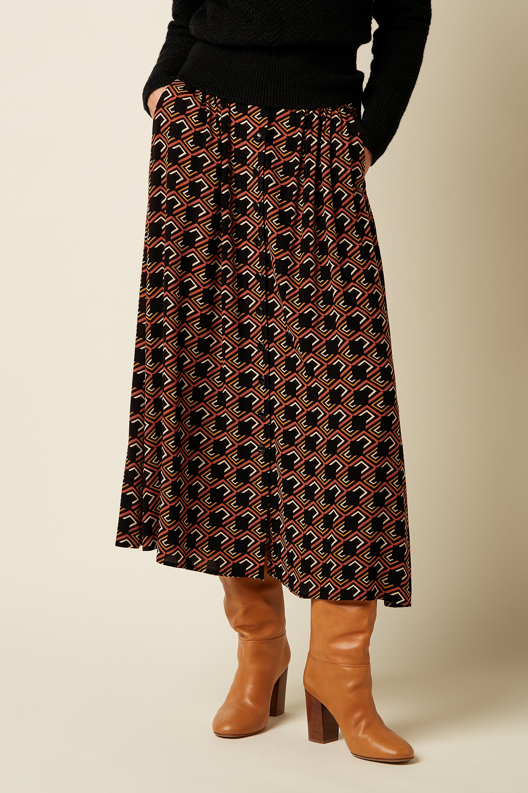 Emily Skirt Calou - Spicy Brown