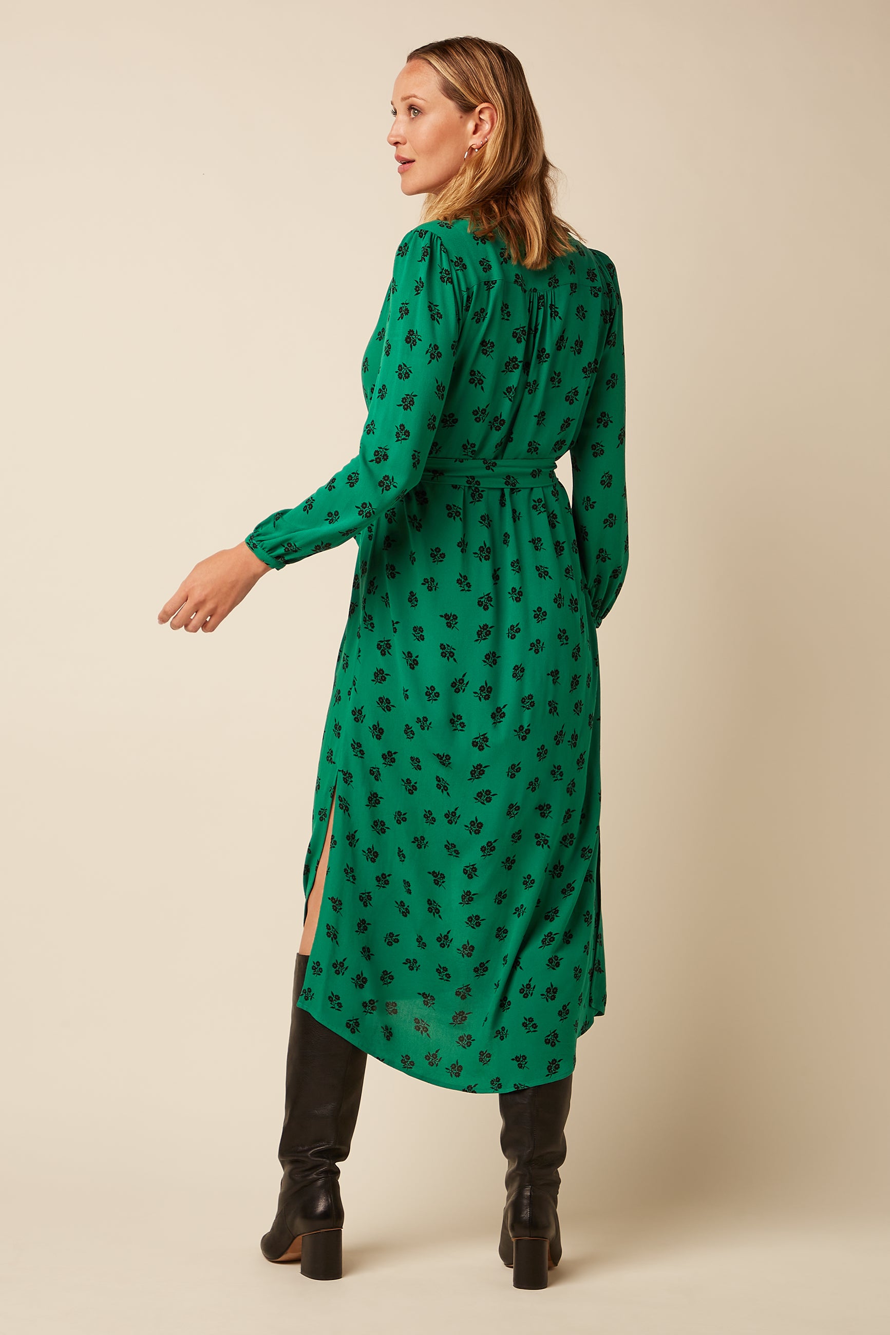 Stella Midi Dress Farlane - Meadow Green