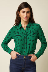 Rosie Western Blouse Farlane - Meadow Green