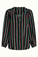 Erin Blouse Harley Stripe - Black