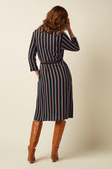 Claire Dress Harley Stripe - Black