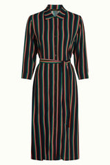 Claire Dress Harley Stripe - Black
