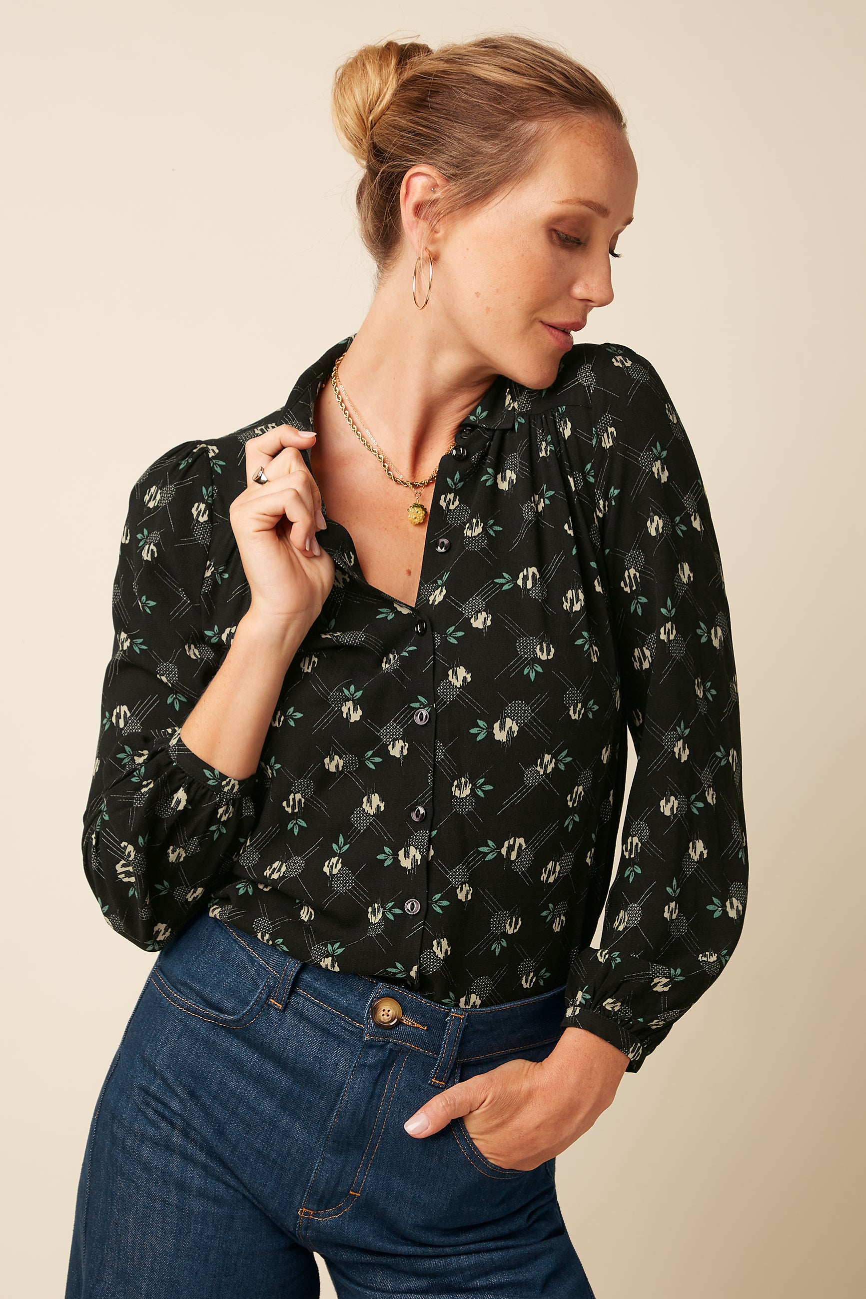 Carina Blouse Marcelle - Black