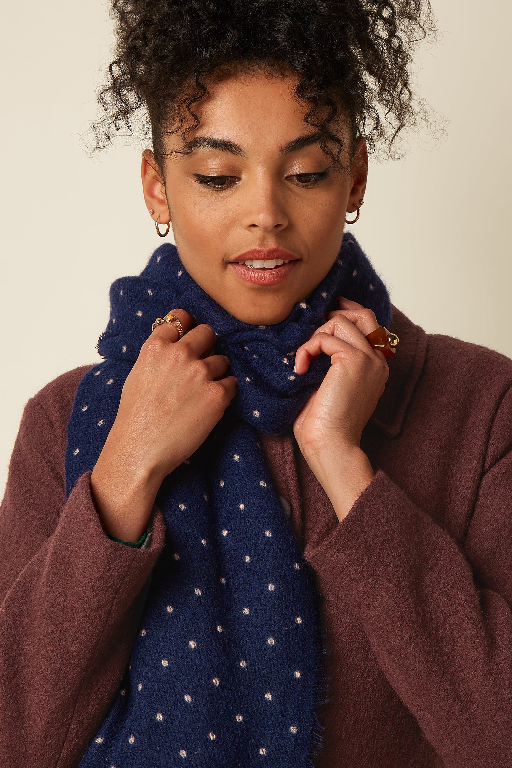 Freckle Scarf - Ink Blue