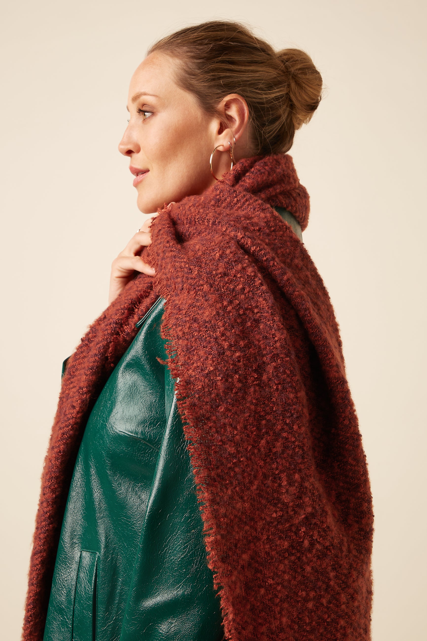 Boucle Scarf - Porto Red