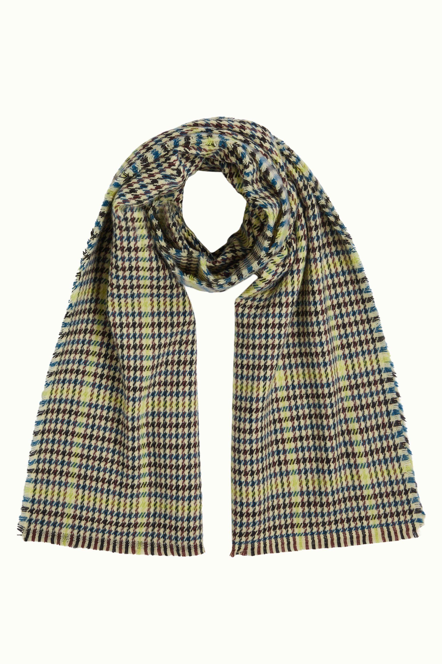 Houndstooth Scarf - Spruced Green