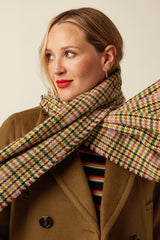 Houndstooth Scarf - Spicy Brown