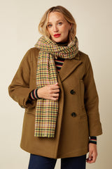 Houndstooth Scarf - Spicy Brown