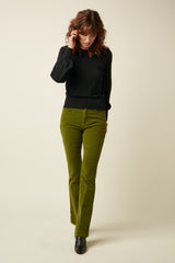 Tammy Flared Pants Baby Cord - Posey Green