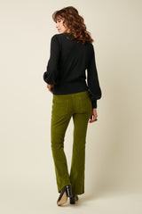 Tammy Flared Pants Baby Cord - Posey Green