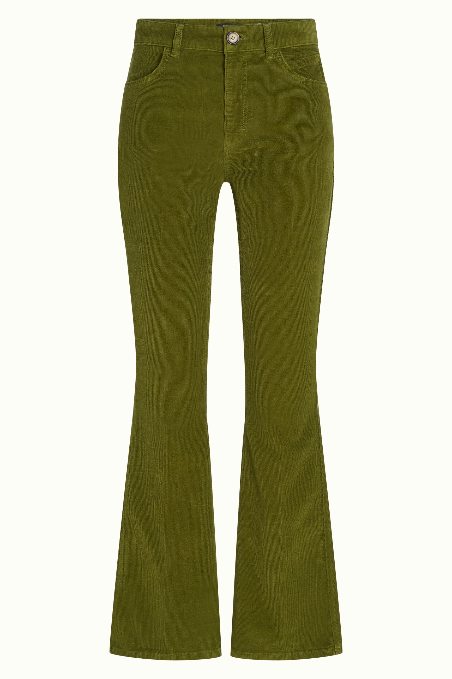 Tammy Flared Pants Baby Cord - Posey Green