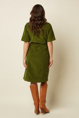 Kate Dress Baby Cord - Posey Green