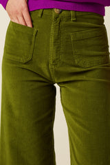 Paige Pocket Pants Baby Cord - Posey Green