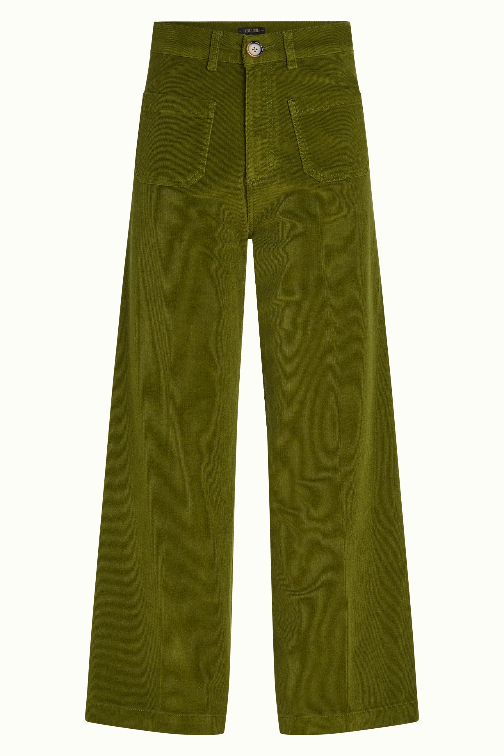 Paige Pocket Pants Baby Cord - Posey Green