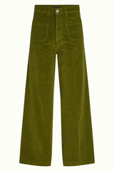 Paige Pocket Pants Baby Cord - Posey Green