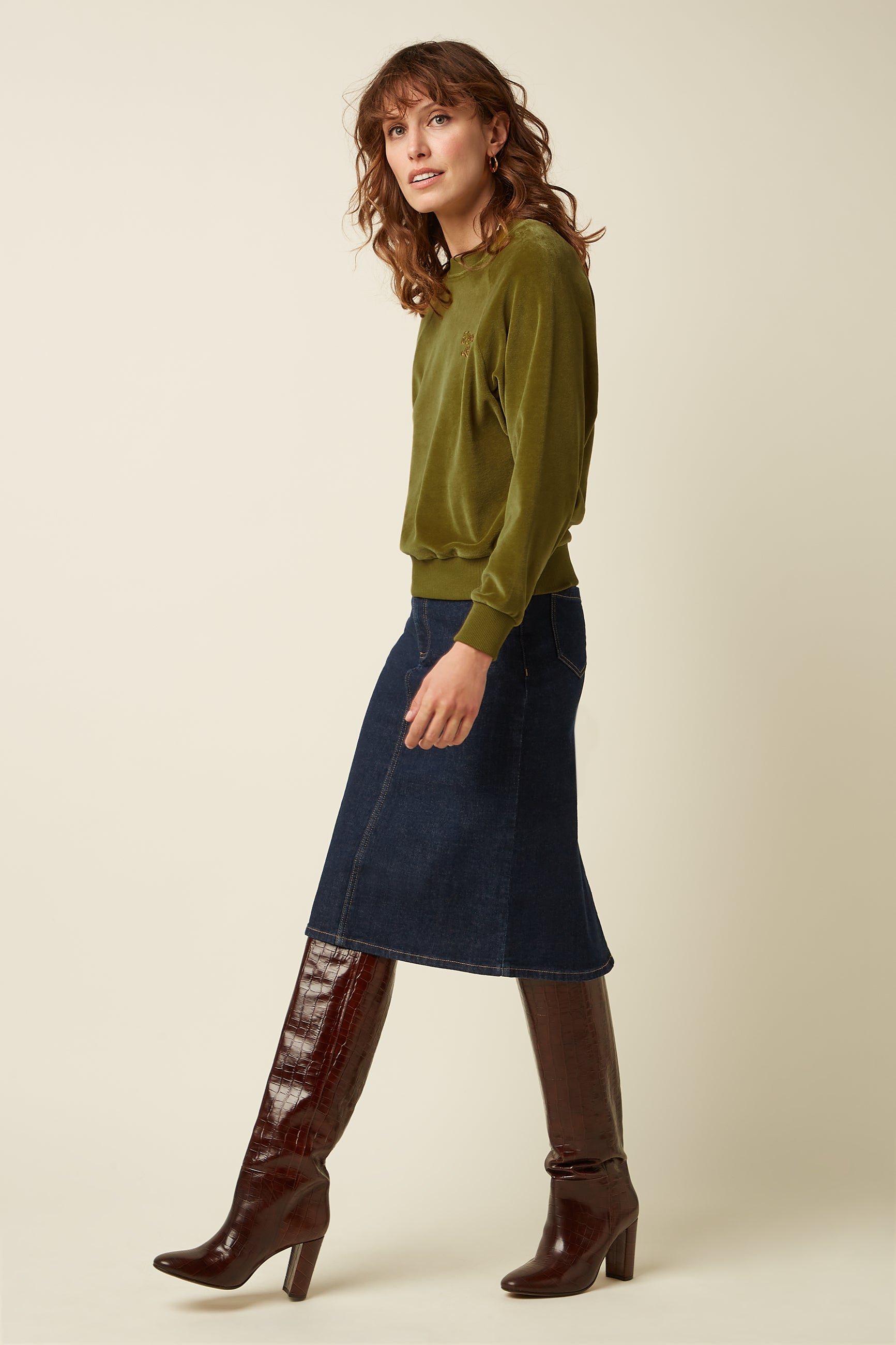 Prisca Skirt Muse Denim - Rock Blue