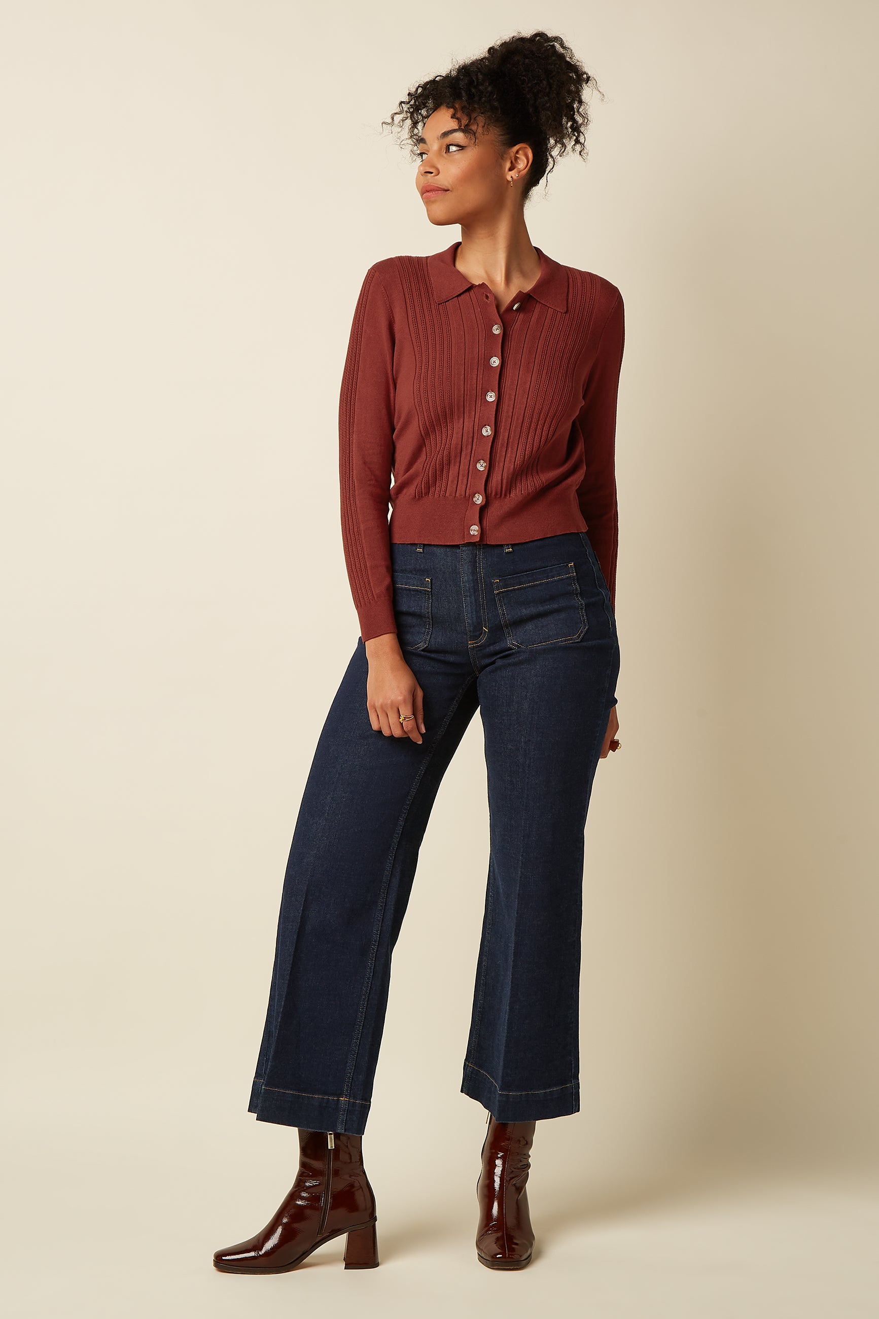 Paige Pocket Pants Muse Denim - Rock Blue