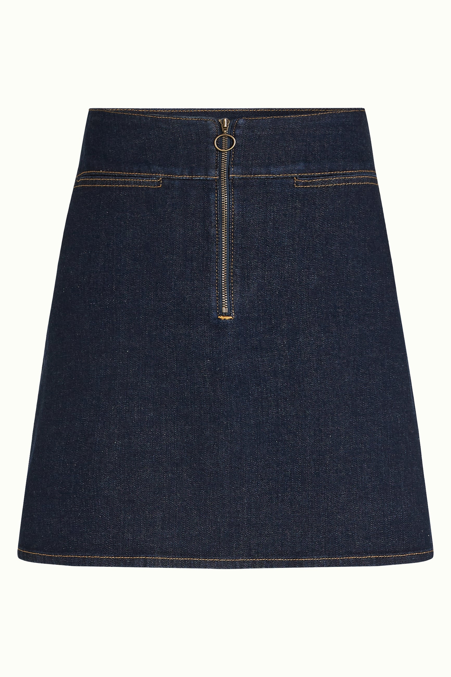 Olivia Zip Skirt Muse Denim - Rock Blue