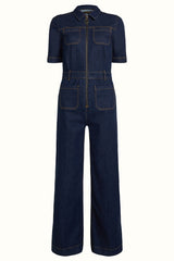 Mira Jumpsuit Onyx Denim - Deep Blue