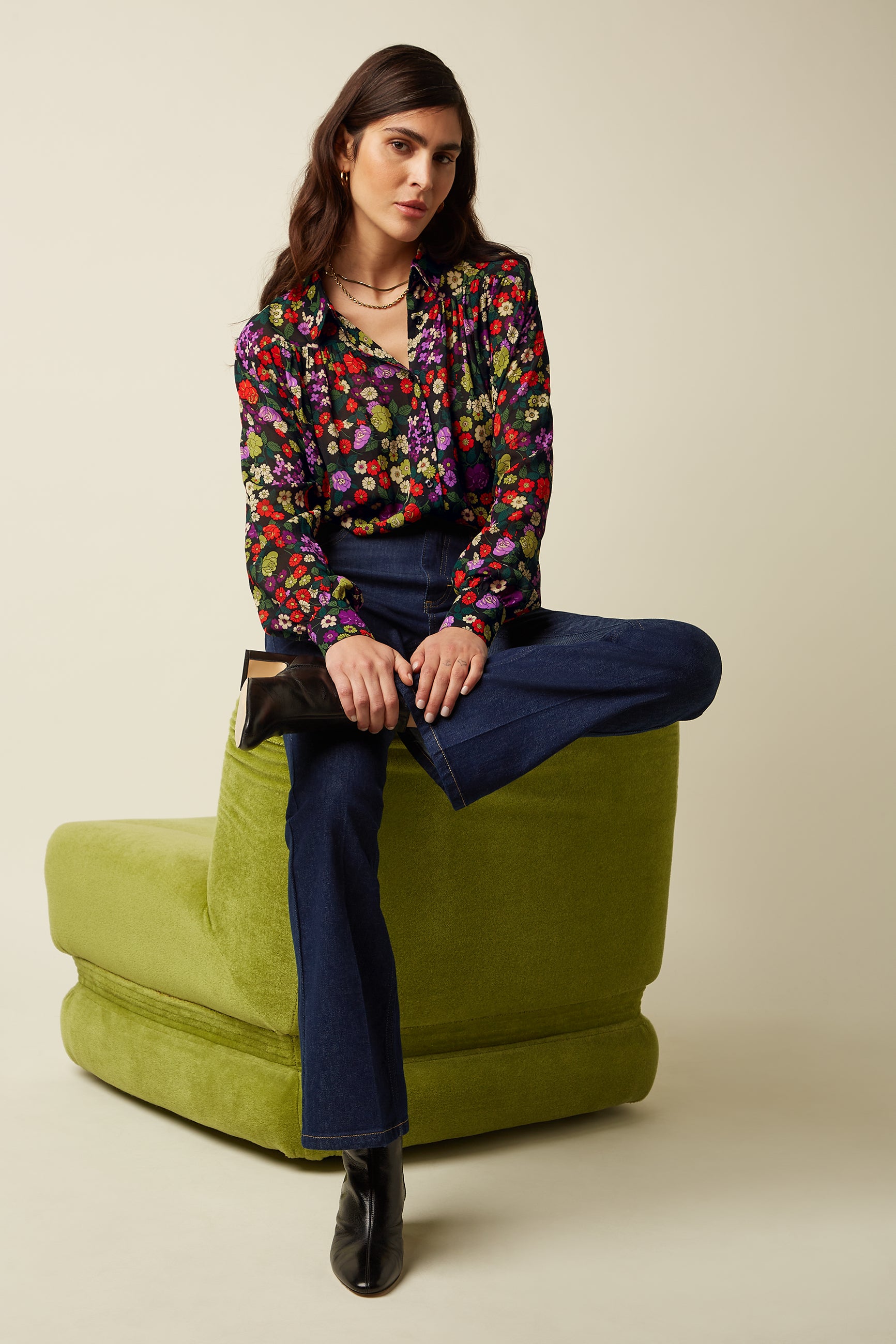 Tammy Flare Pants Onyx Denim - Deep Blue
