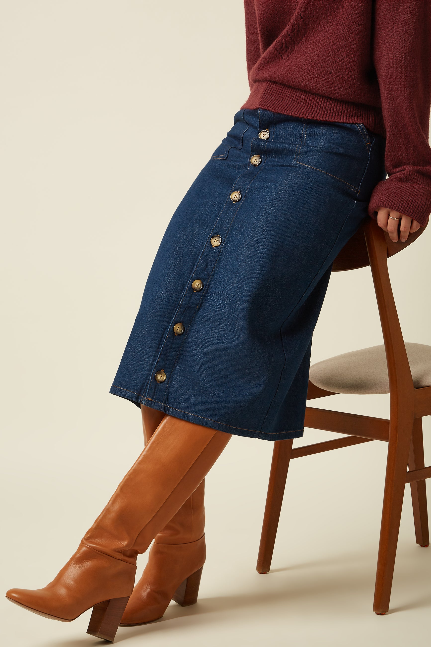 Dana Skirt Soul Denim - Denim Blue