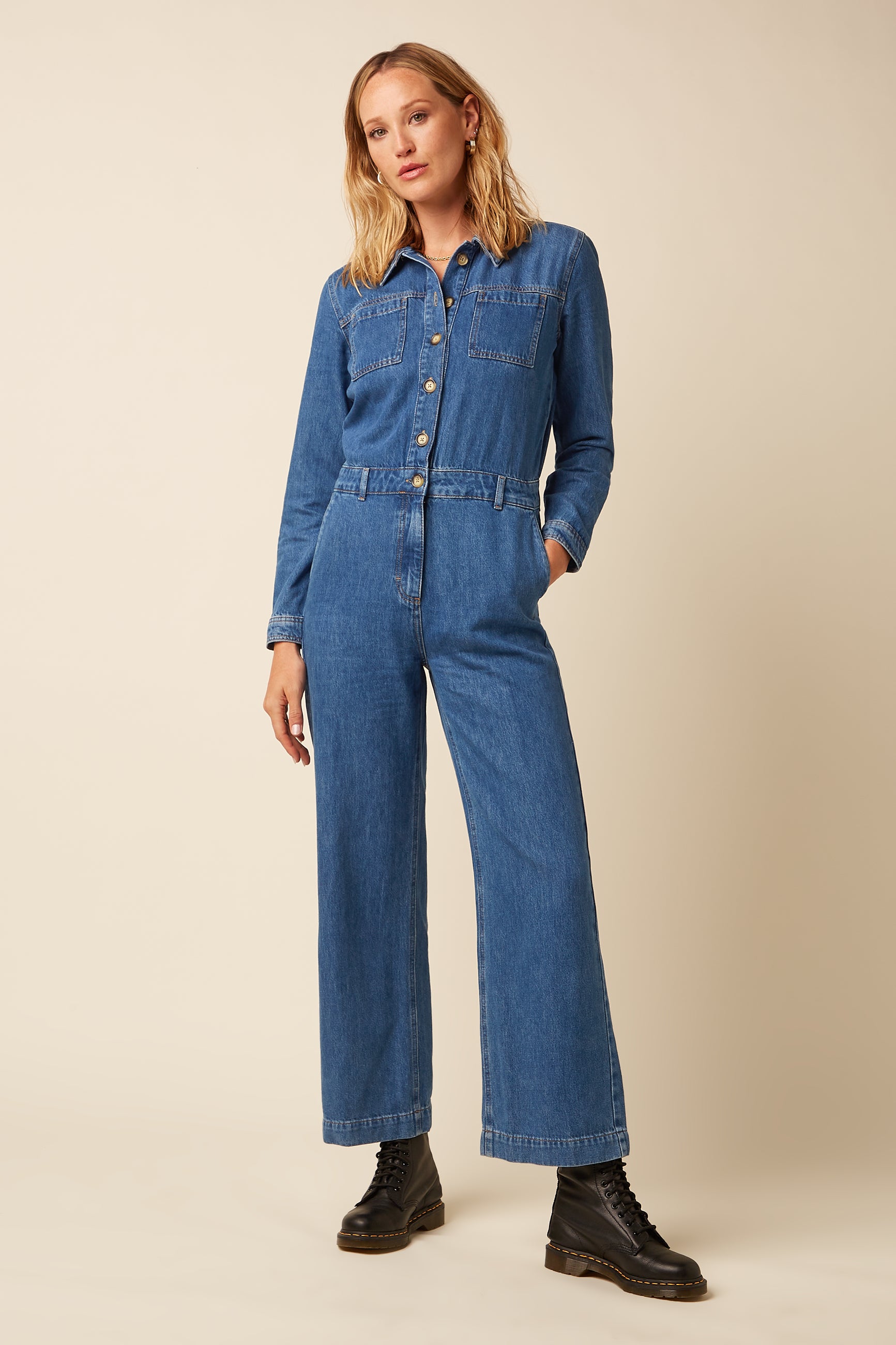 Tania Jumpsuit Stone Denim - Blue Tint